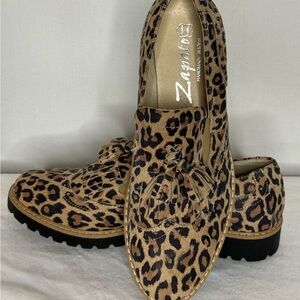 Zapato Women's loafers w/ Tassel - Brown Leopard